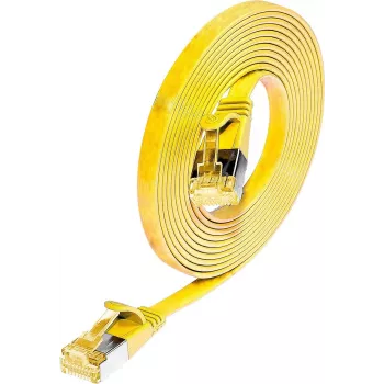 Wirewin SLIM PKW-STP-SLIM-K6A 0.1 GE Cat6a U/FTP patch kábel, 0,1 m, žltý