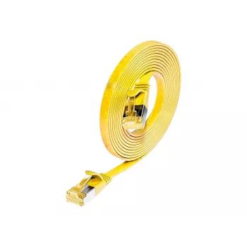Wirewin SLIM PKW-STP-SLIM-K6A 0.1 GE Cat6a U/FTP patch kábel, 0,1 m, žltý