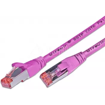 Wirewin S/FTP CAT6 0,25 m sieťový kábel, ružový (PKW-PIMF-KAT6 0.25 MG)