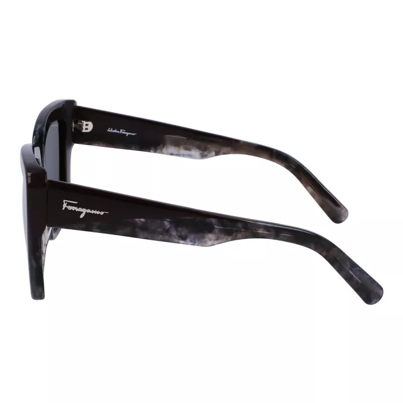 Ferragamo dámske SF1060S-21 motýlie slnečné okuliare, Havana/hnedý gradient, 55 mm
