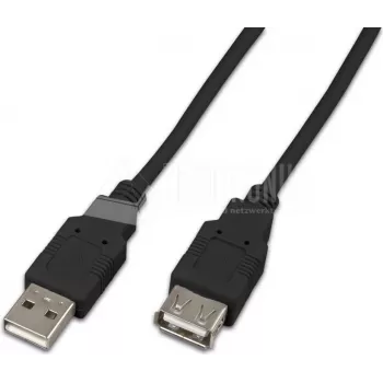 Wirewin USB A-A MF 0.5 SW USB 2.0 predlžovací kábel, 0,5 m, čierna