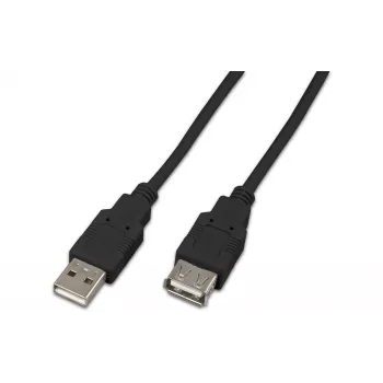 Wirewin USB A-A MF 0.5 SW USB 2.0 predlžovací kábel, 0,5 m, čierna