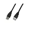 Wirewin USB A-A MF 0.5 SW USB 2.0 predlžovací kábel, 0,5 m, čierna