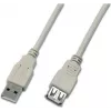 Wirewin USB A-A MF 0.5 GR USB 2.0 predlžovací kábel, 0,5 m, sivá