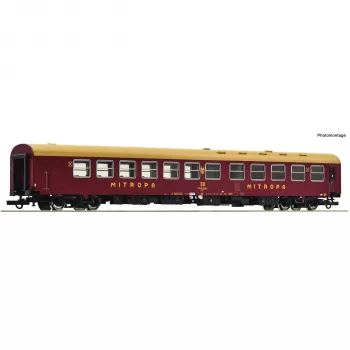 Roco 6200119 H0 jedálenský vozeň MITROPA DR, epoch IV, červený/béžový, 282mm, DC