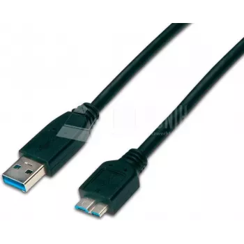 Wirewin USB 3.0 A-MB MM 0.5 SW - 0,5m USB-A na Micro-B kábel, čierny