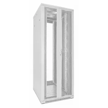 DSIT 47U 19-palcový serverový rack 800x800x2200mm biely s perforovanými dvojitými dverami DS8847DD-W