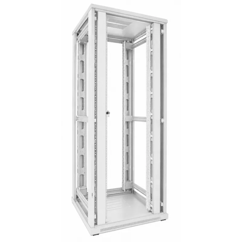DSIT 47U 19-palcový serverový rack 800x800x2200mm biely s perforovanými dvojitými dverami DS8847DD-W