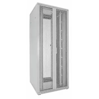 DSIT 42U 19 palcový serverový rack 800x800x2000mm biely, perforované dvojité dvere predné a zadné DS8842DD-W