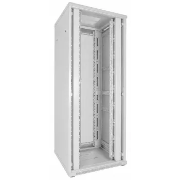 DSIT 42U 19 palcový serverový rack 800x800x2000mm biely, perforované dvojité dvere predné a zadné DS8842DD-W