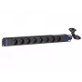 DSIT 19-palcový 8-násobný rackmount PDU s C14 konektorom a uzemňovacím kontaktom (DS-8PDU-C14-PE)