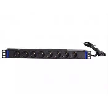 DSIT 19-palcový 8-násobný rackmount PDU s C14 konektorom a uzemňovacím kontaktom (DS-8PDU-C14-PE)