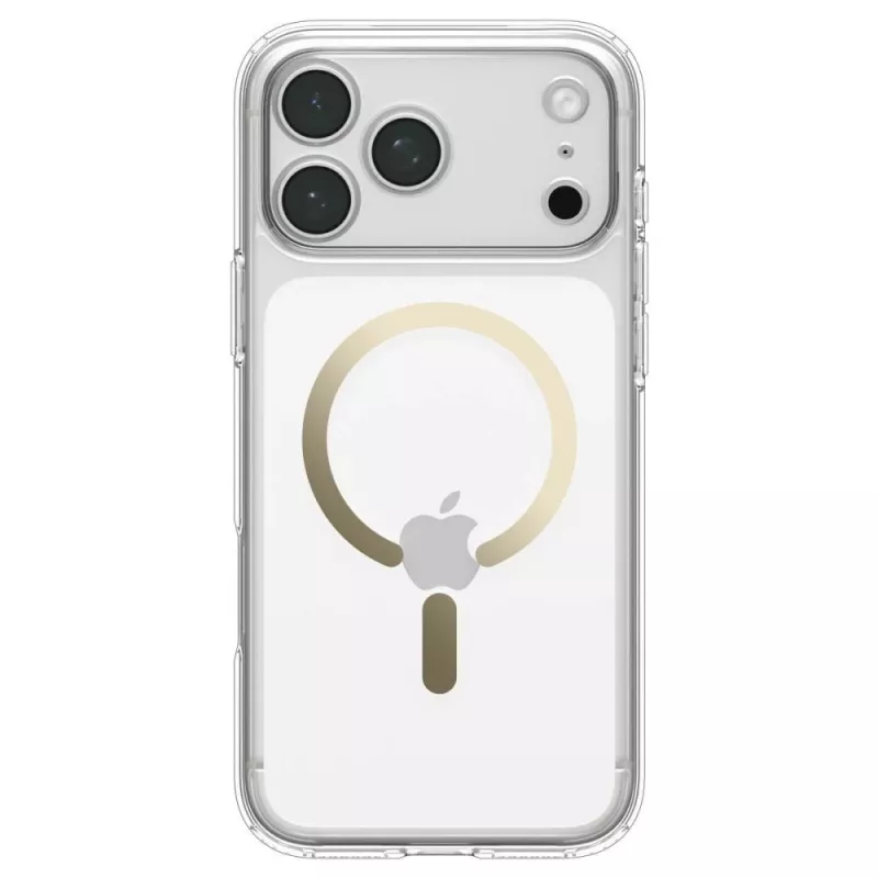 SPIGEN Ultra Hybrid MagSafe puzdro pre iPhone 17 Pro Max / 18 Pro Max – transparentná/zlatá