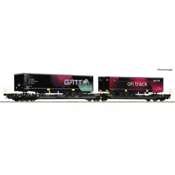 Roco 6600170 DC TX Logistik Sgns plošinový vozeň H0