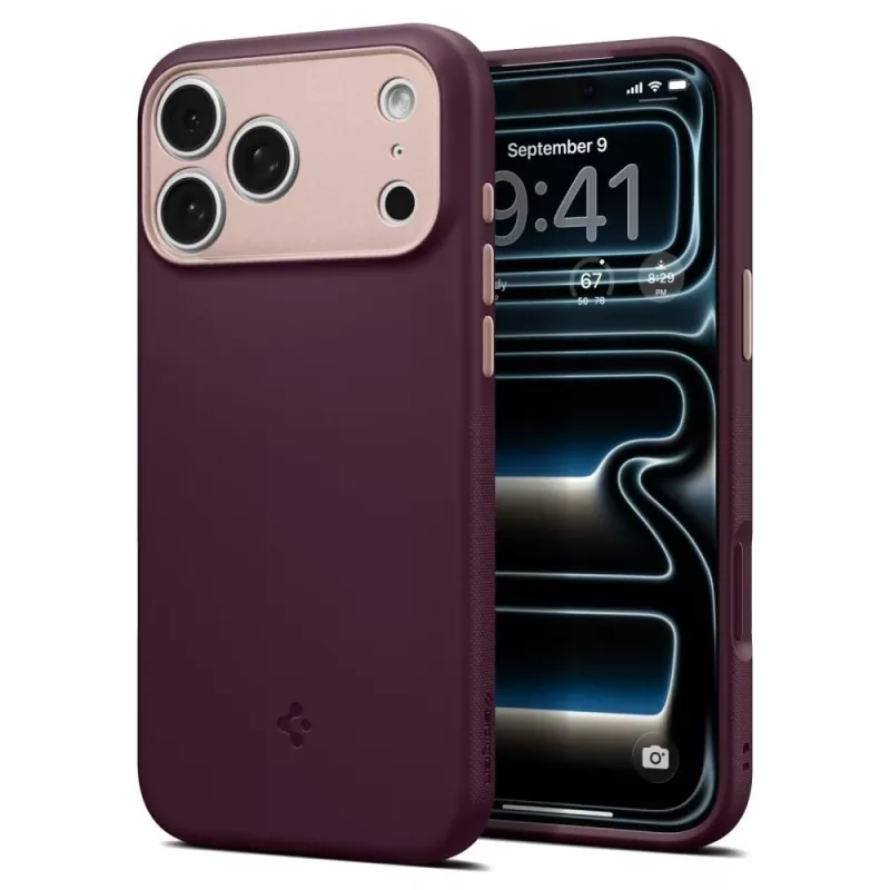 Spigen Nano Pop Mag MagSafe puzdro pre iPhone 18 Pro Max / 17 Pro Max – Burgundy Bean