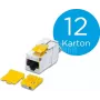 Wirewin WKS JACK KAT6A SLIM 12 CAT6A 10 Gigabit Ethernet tienený keystone modul, balenie 12 ks