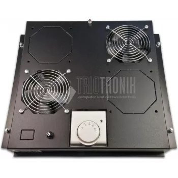Wirewin FAN ROOF 2V BL rack chladiaca ventilátorová jednotka, 2 ventilátory, 230V, 460 m³/h, čierna