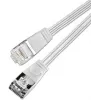 Wirewin Triotronik 0,15m Cat6 U/FTP Slim Ethernet patch kábel, RJ45 konektor samec na samec, biely (PKW-STP-SLIM-KAT6 0.15 WS)