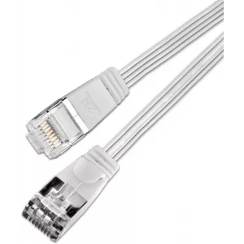 Wirewin Triotronik 0,15m Cat6 U/FTP Slim Ethernet patch kábel, RJ45 konektor samec na samec, biely (PKW-STP-SLIM-KAT6 0.15 WS)