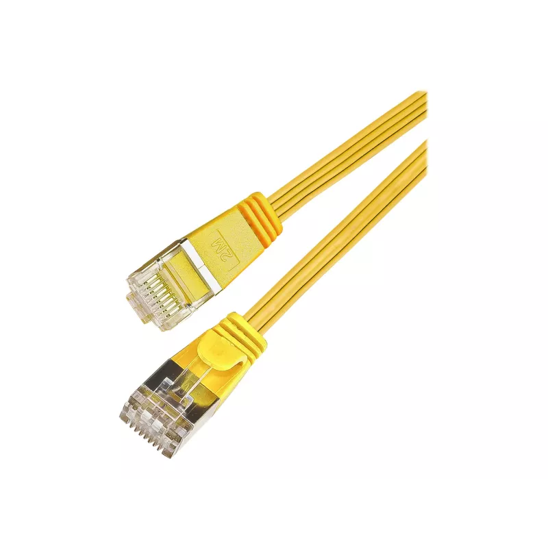 Wirewin Cat.6 SLIM patch kábel, STP(PIMF), 0,75 m, žltý (PKW-STP-SLIM-KAT6 0.75 GE)