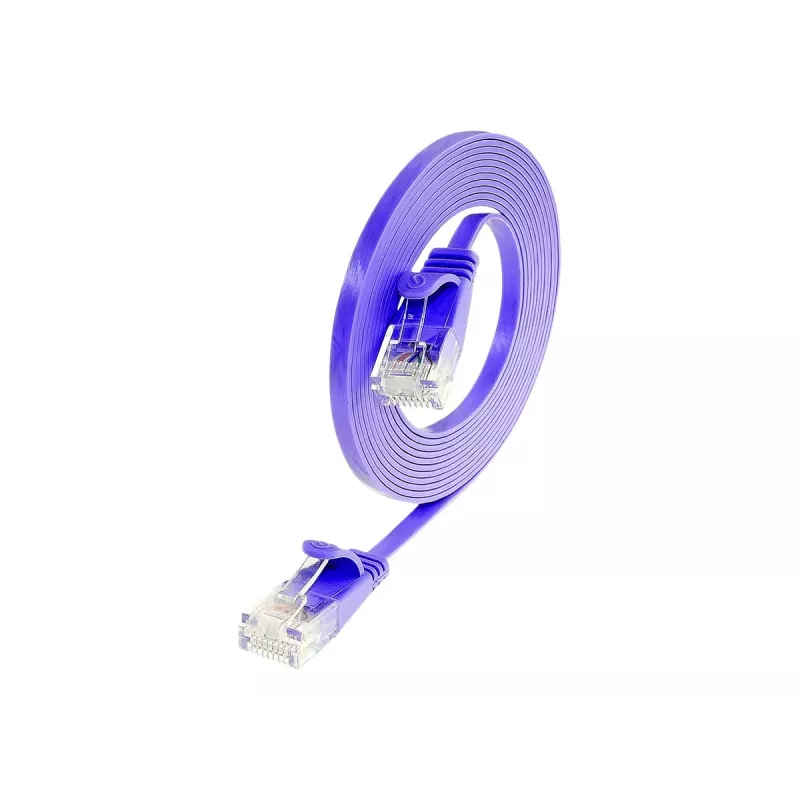 Wirewin Triotronik 0,15m Cat6 U/UTP Slim Ethernet patch kábel, RJ45 konektor samec na samec, fialový PKW-SLIM-KAT6 0.15 VT