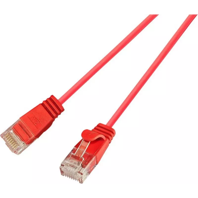 Wirewin Cat.6 Slim-Light patch kábel U/UTP 0,15 m červený PKW-LIGHT-K6 0.15 RT