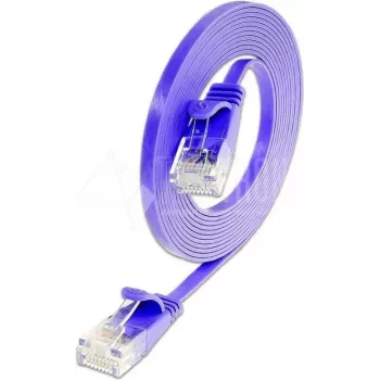 Wirewin Cat6 U/UTP Slim Ethernet patch kábel, 0,1 m, fialová PKW-SLIM-KAT6 0.1 VT