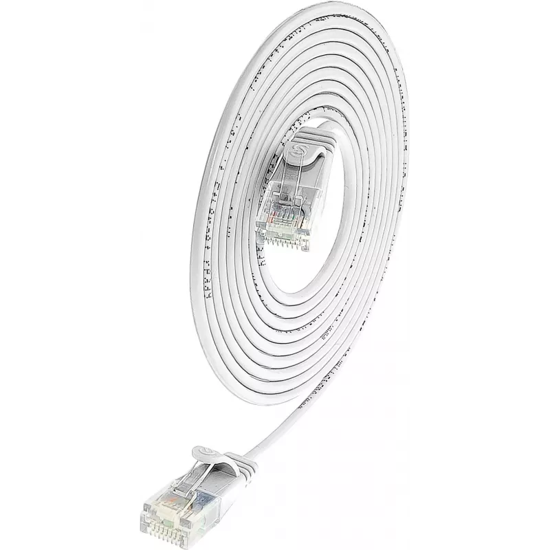 Wirewin SLIM UL6 1.5 WS - Cat.6 Slim-Light patch kábel, U/UTP, 1,5 m, biela (PKW-LIGHT-K6 1.5 WS)