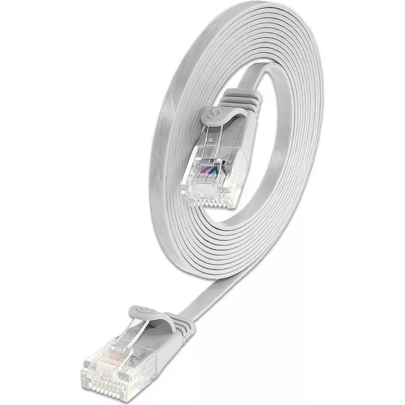 Wirewin Triotronik PKW-SLIM-KAT6 20.0 WS - 20 m biely Cat6 U/UTP Slim Ethernet patch kábel, RJ45 konektor samec na konektor samec, Gigabit