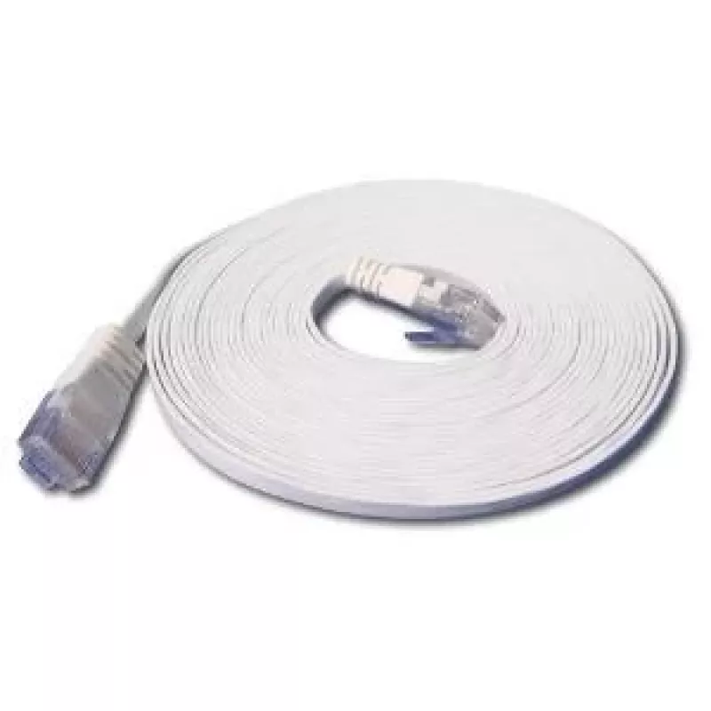Wirewin Triotronik PKW-SLIM-KAT6 20.0 WS - 20 m biely Cat6 U/UTP Slim Ethernet patch kábel, RJ45 konektor samec na konektor samec, Gigabit