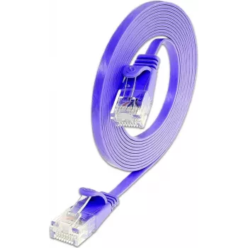 Wirewin Triotronik Cat6 U/UTP patch kábel, 3 m, RJ45 na RJ45, konektor samec na konektor samec, meď, fialový PKW-SLIM-KAT6 3.0 VT