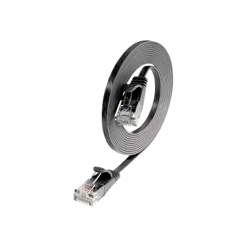 Wirewin Cat.6 U/UTP Slim patch kábel, RJ45, 0,75 m, čierny PKW-SLIM-KAT6 0.75 SW