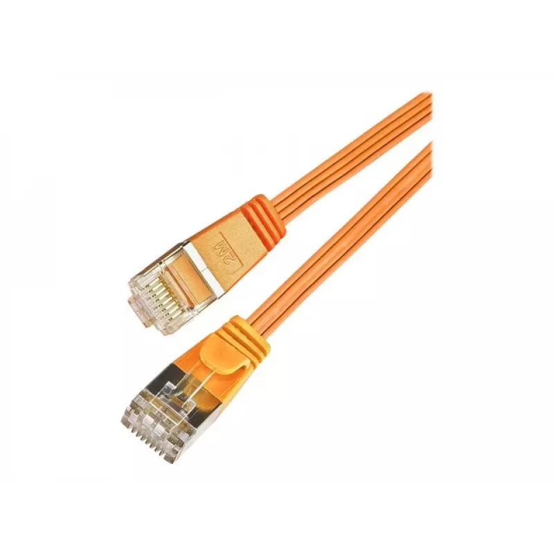 Wirewin Triotronik PKW-STP-SLIM-KAT6 0.1 OR - Cat6 U/FTP Slim Ethernet patch kábel, RJ-45 konektor samec/samec, 0,1 m, oranžová