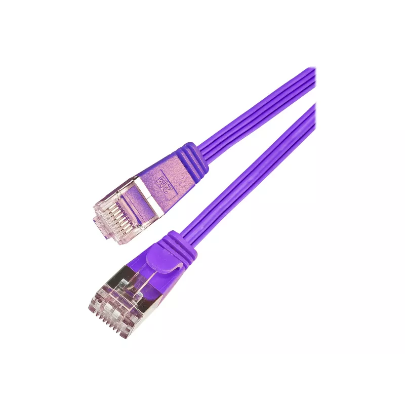 Wirewin Triotronik Cat6 U/FTP Slim Ethernet patch kábel, 3 m, RJ-45 konektor samec na samec, meď, fialová PKW-STP-SLIM-KAT6 3.0 VT