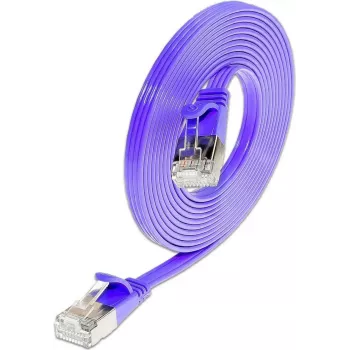 Wirewin Triotronik Cat6 U/FTP Slim patch kábel, RJ45 konektor samec na RJ45 konektor samec, 0,15m, fialová PKW-STP-SLIM-KAT6 0.15 VT