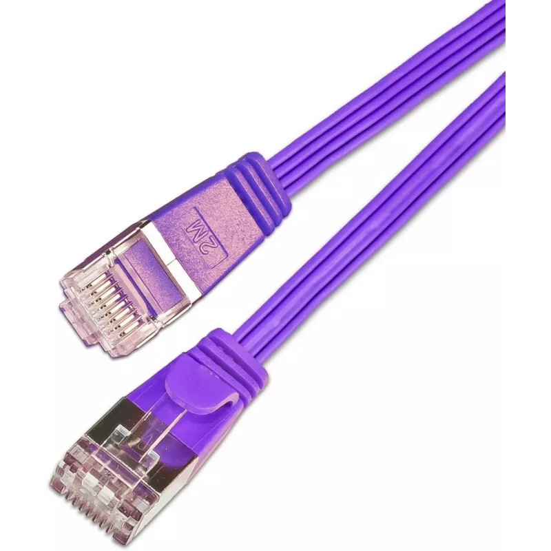 Wirewin Triotronik Cat6 U/FTP Slim patch kábel, 0,5m, fialová PKW-STP-SLIM-KAT6 0.5 VT