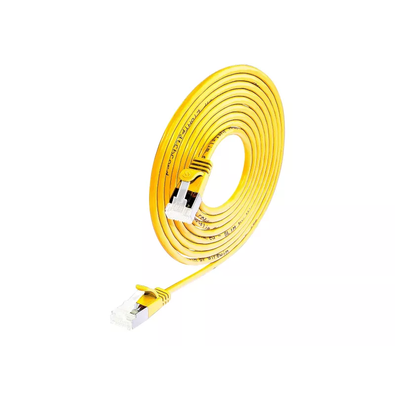 Wirewin Cat 6a U/FTP Slim Ethernet patch kábel, žltá, 0,5 m PKW-LIGHT-STP-K6A 0.5 GE