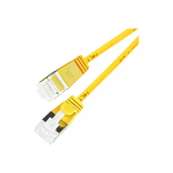 Wirewin Slim Round U/FTP Cat 6a patch kábel, 7,0 m, žltá, PoE, 10 Gbps PKW-LIGHT-STP-K6A 7.0 GE