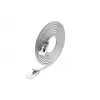 Wirewin PKW-LIGHT-STP-K6A 5.0 Cat 6a U/FTP Slim Round Prepojovací kábel, PoE, 5 m, sivý