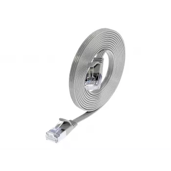 Wirewin Triotronik Cat 6 10m RJ-45 konektor samec/samec U/FTP (STP) sivá Slim patch kábel PKW-STP-SLIM-KAT6 10.0