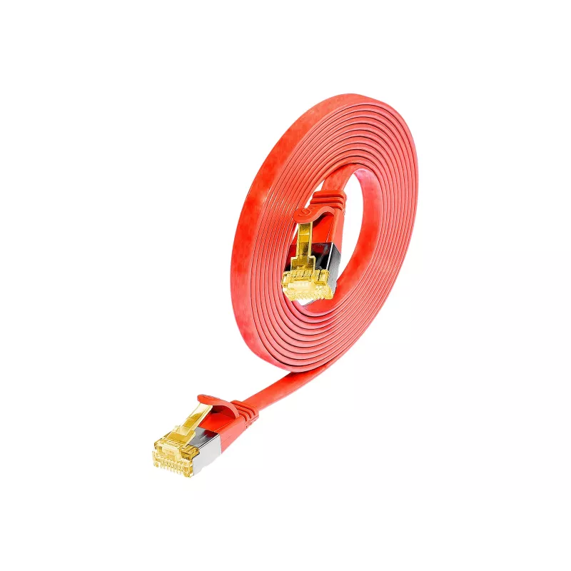 Wirewin Cat6a U/FTP Slim Ethernet patch kábel, RJ45, červená, 2m PKW-STP-SLIM-K6A 2.0 RT