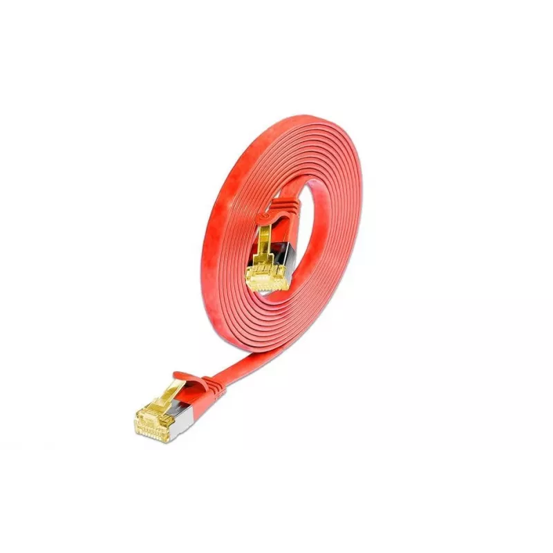 Wirewin Cat6a U/FTP Slim Ethernet patch kábel, RJ45 konektor samec na samec, červená, 3 m PKW-STP-SLIM-K6A 3.0 RT