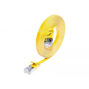 Wirewin Triotronik Cat6 U/FTP patch kábel, 20 m, RJ45 konektor samec na samec, žltá PKW-STP-SLIM-KAT6 20.0 GE
