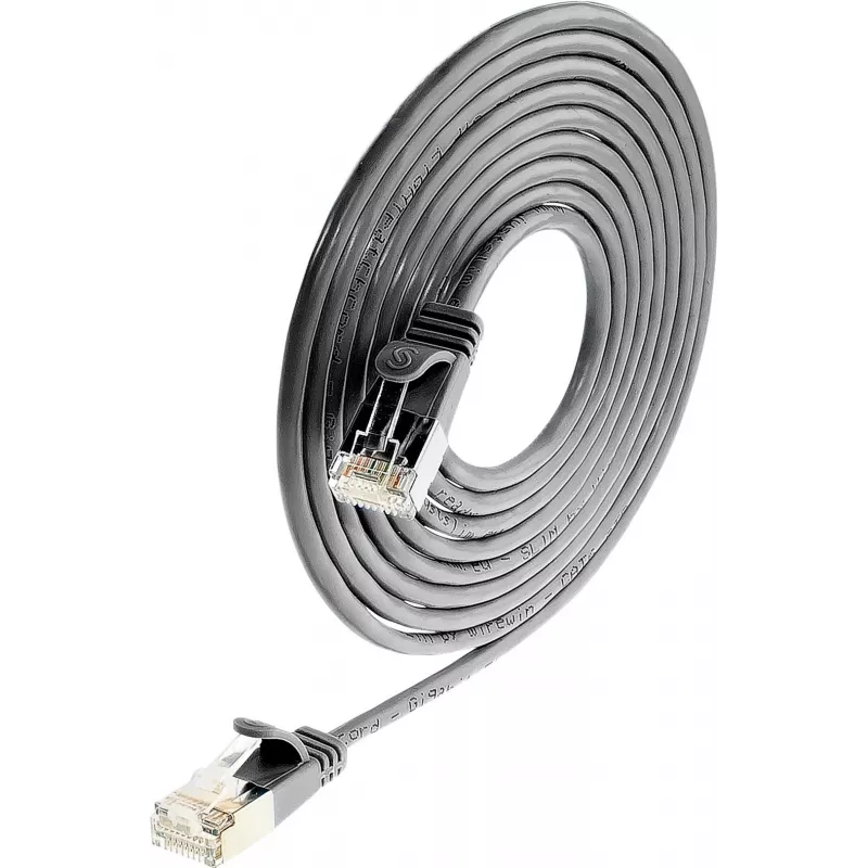 Wirewin Triotronik PKW-LIGHT-STP-K6 0,5 SW Cat6 S/FTP patch kábel, čierna, 0,5 m