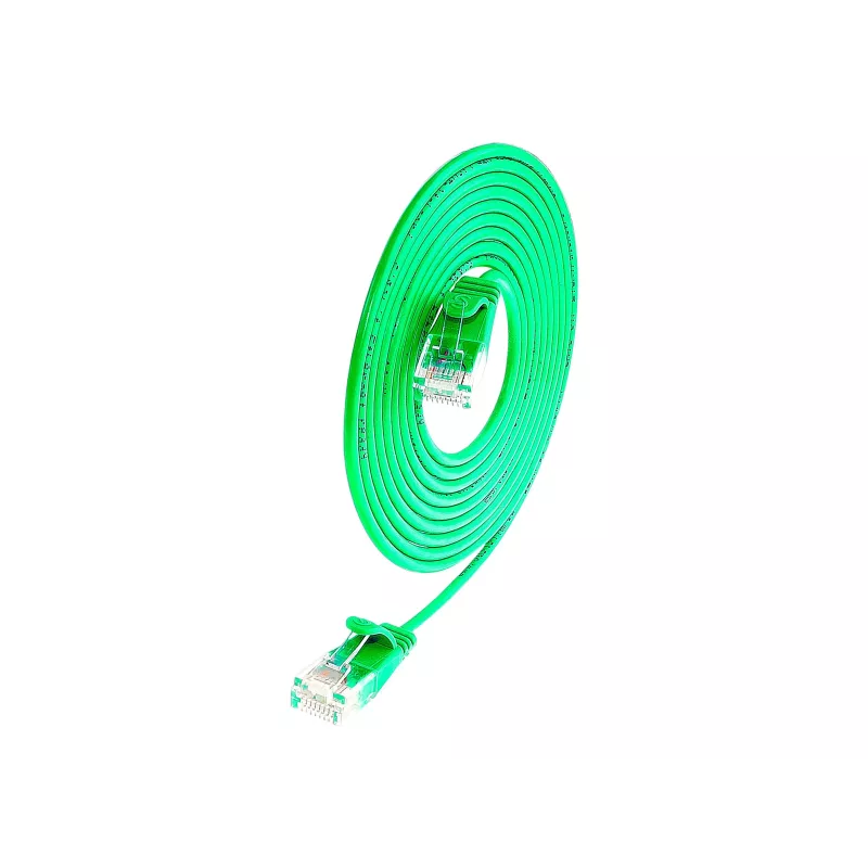 Wirewin SLIM UL6 1 GN - Cat.6 Slim patch kábel, U/UTP, 1,0 m, zelená PKW-LIGHT-K6 1.0 GN