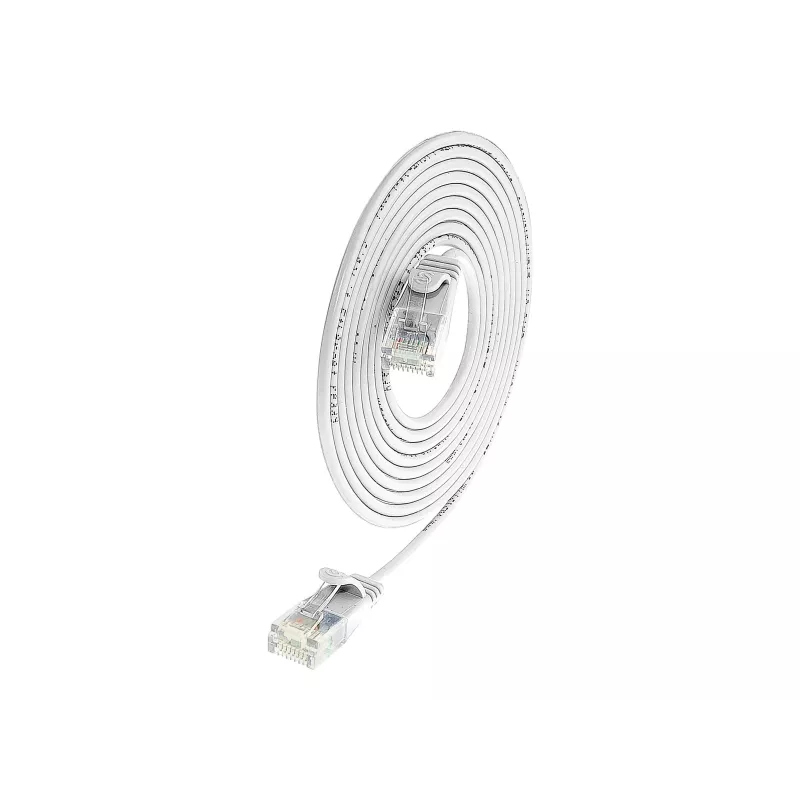 Wirewin SLIM UL6 1 WS - Cat.6 Slim-Light patch kábel, U/UTP, 1,0 m, biela (PKW-LIGHT-K6 1.0 WS)