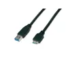 Wirewin USB 3.0 A-MB MM 3.0 SW - 3m USB-A na Micro-B kábel, čierna