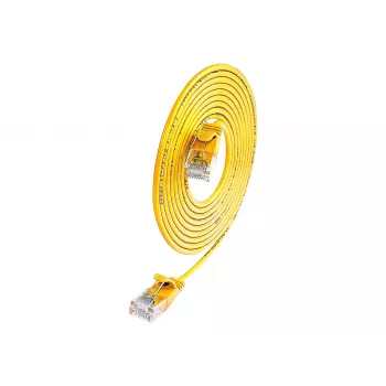 Wirewin SLIM UL6 10 GE - Cat.6 SLIM-Light patch kábel, U/UTP, 10 m, žltá PKW-LIGHT-K6 10.0 GE