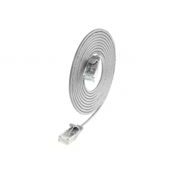 Wirewin SLIM UL6 7,5 m Cat.6 Slim patch kábel, U/UTP, sivá (PKW-LIGHT-K6 7.5)