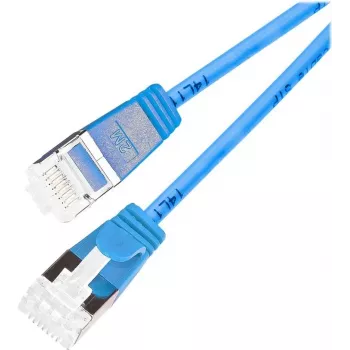 Wirewin Light patch kábel okrúhly U/FTP Cat 6a modrý 3,0 m štíhly flexibilný PoE PKW-LIGHT-STP-K6A 3.0 BL